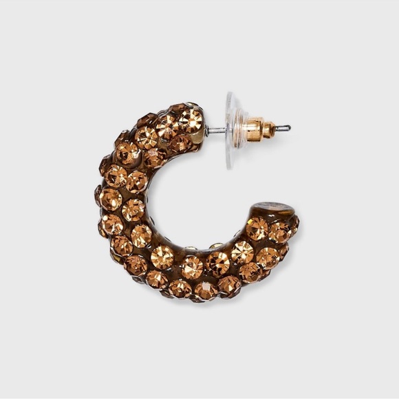 a new day Jewelry - A New Day Women’s Small Stone Hoop Earrings